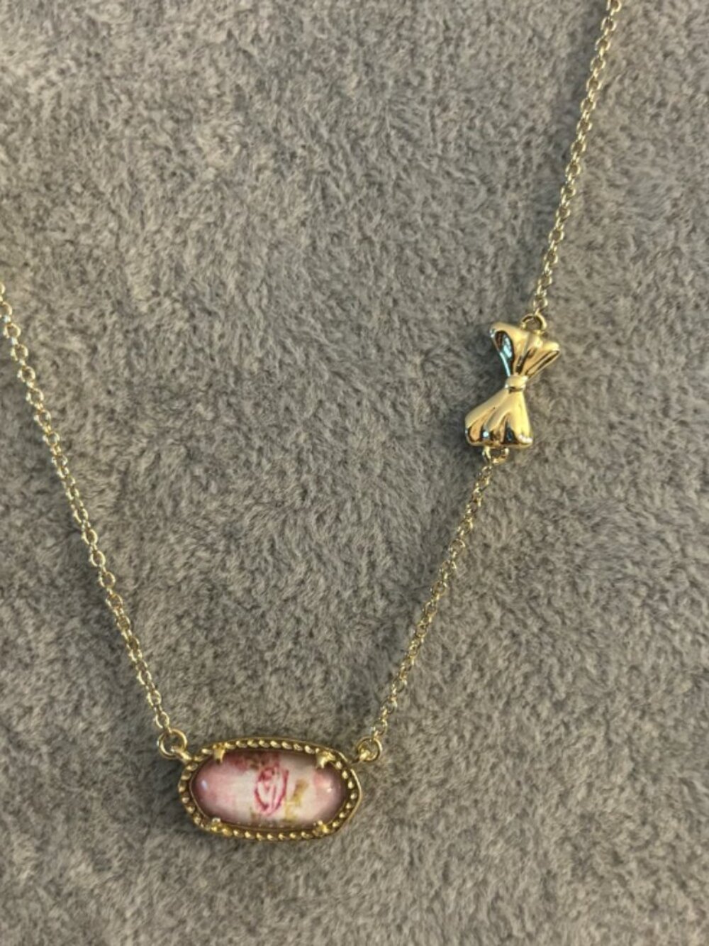 Kendra Scott Necklace and Pink Bow Earrings Set - Picture 2 of 3